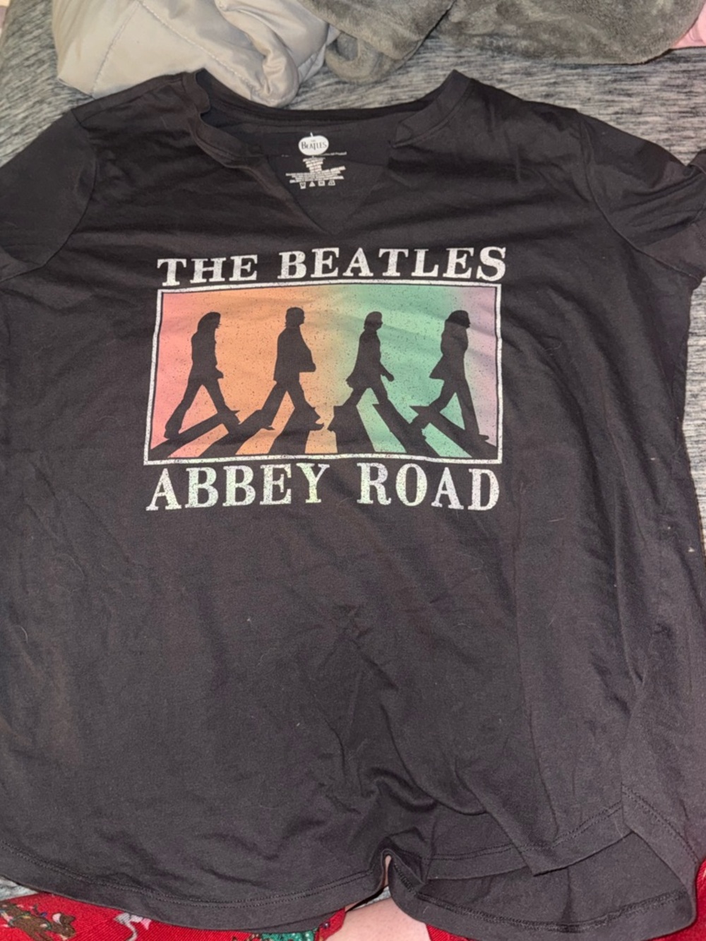 The Beatles Abbey Road Black Graphic V-Neck Tee
